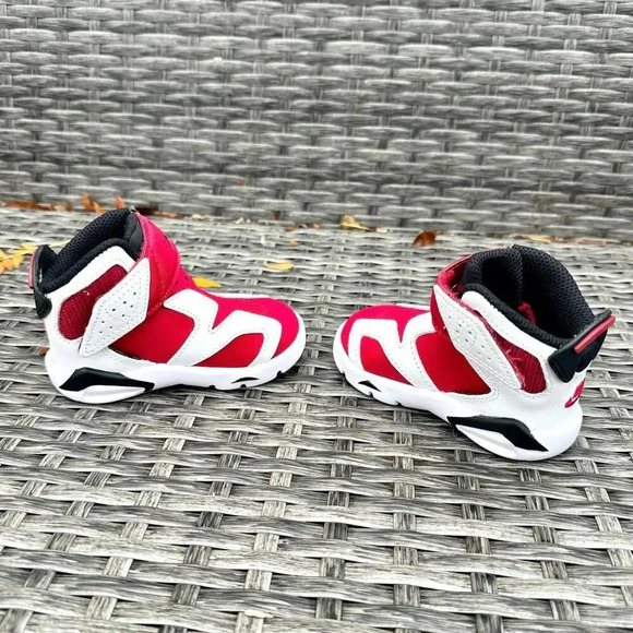 Nike Air Jordan 6‎ Retro Little Flex Carmine Baby Shoes Size 4 - Picture 4 of 10